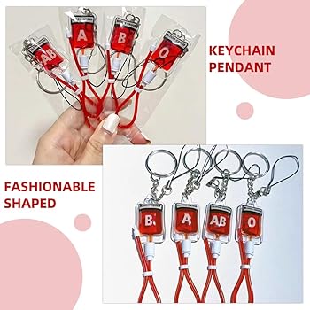 Amazon.co.jp: [Abaodam] 8個 個 血液 バッグ キーホルダー 血液
